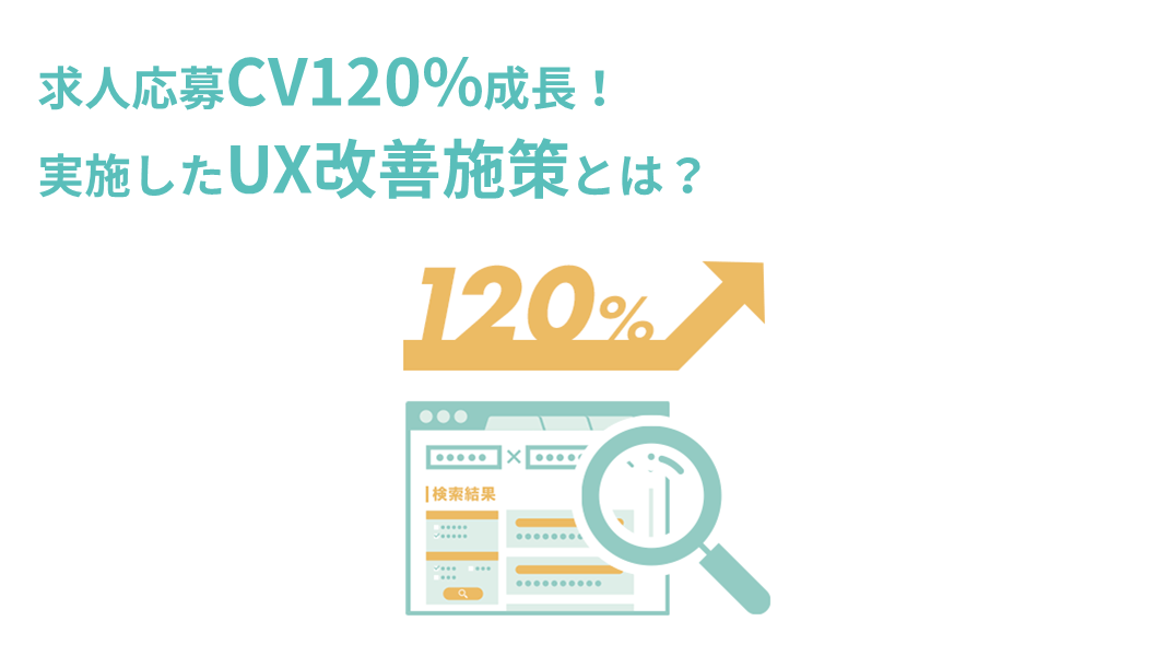 求人応募CV120%成長！実施したUX改善施策とは？